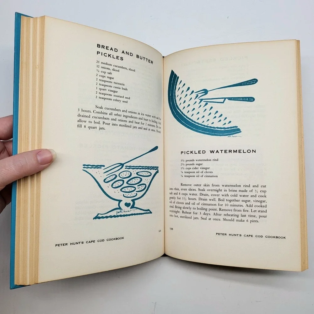 Peter Hunt's Cape Cod Cookbook 1962 Vintage‎ New England Cook Book Recipes